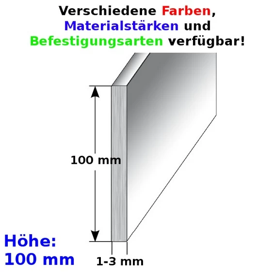 Plinthe En Aluminium Type I 100 Hauteur: 100 Mm Différents Modèles 2 Plinthe En Aluminium Type I 100 Hauteur: 100 Mm Différents Modèles – Image 2