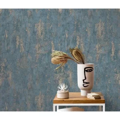 Erismann | Casual Chic | 10273-08 | Papier Peint Intissé | Uni | 0.53 X 10.05 M | Bleu -Décoratif Soldes 10273 08 04