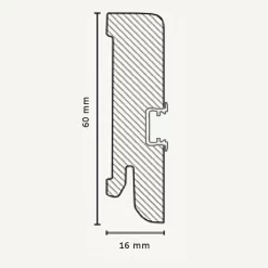 Plinthe Lumineuse | Placage Bois | 16.61.1L | Chêne Vernis