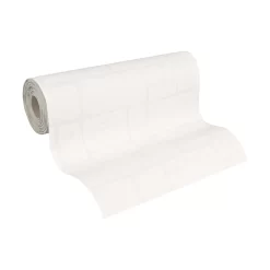 A.S. Creation Simply White 4 | 204042 | Papier Peint Papier Uni | 0.53 M X 10.05 M | Blanc