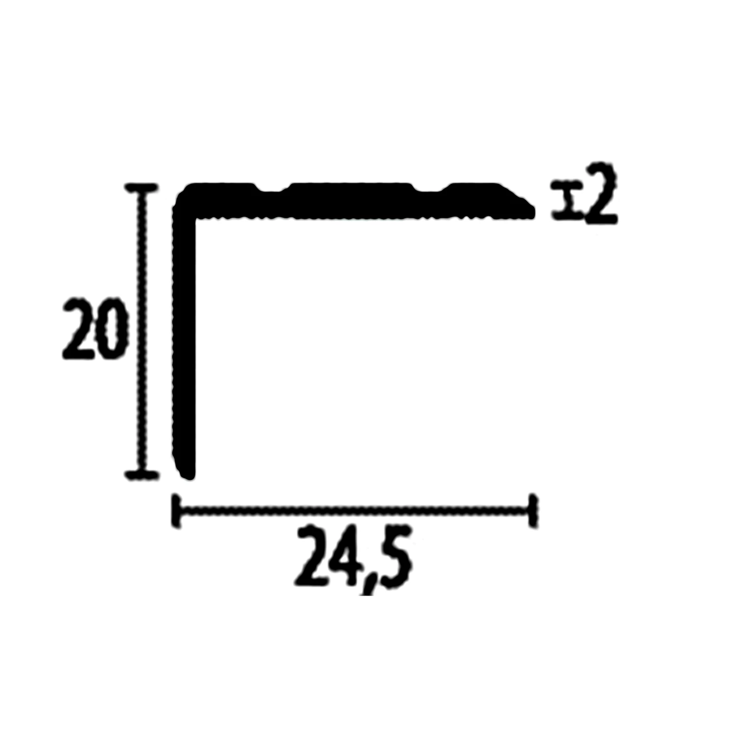 PROVISTON | Nez De Marche | Largeur:24.5 Mm | Hauteur:0 - 17 Mm | Longueur:1000 Mm | Alu Anodisé 1 PROVISTON | Nez De Marche | Largeur:24.5 Mm | Hauteur:0 - 17 Mm | Longueur:1000 Mm | Alu Anodisé