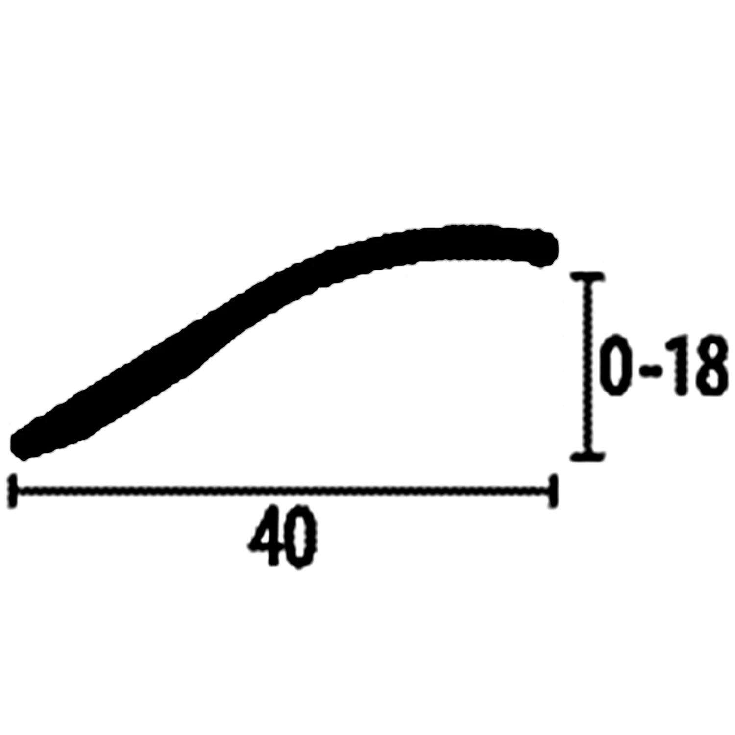 PROVISTON | Barre De Rattrapage | Largeur:40 Mm | H:0 - 18 Mm | Aluminium | Rampe | Autoadhésif 1 PROVISTON | Barre De Rattrapage | Largeur:40 Mm | H:0 - 18 Mm | Aluminium | Rampe | Autoadhésif