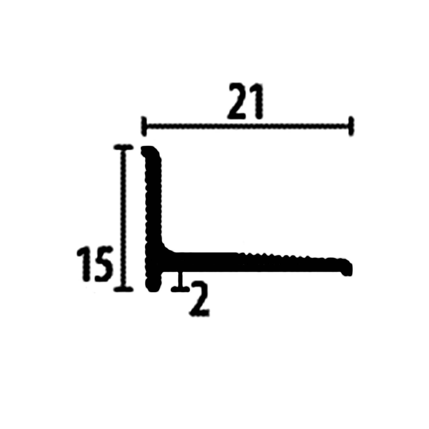 Profilé De Finition | 21 X 15 X 2700 Mm | Aluminium | Profilé Métallique | Strié | Autoadhésif 1 Profilé De Finition | 21 X 15 X 2700 Mm | Aluminium | Profilé Métallique | Strié | Autoadhésif