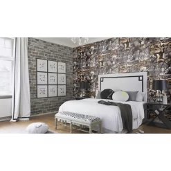 Rasch Kids & Teens III | 217339 | Papier Peint Papier Pierre & Béton | 0.53 M X 10.05 M | Gris -Décoratif Soldes 217339 room 3