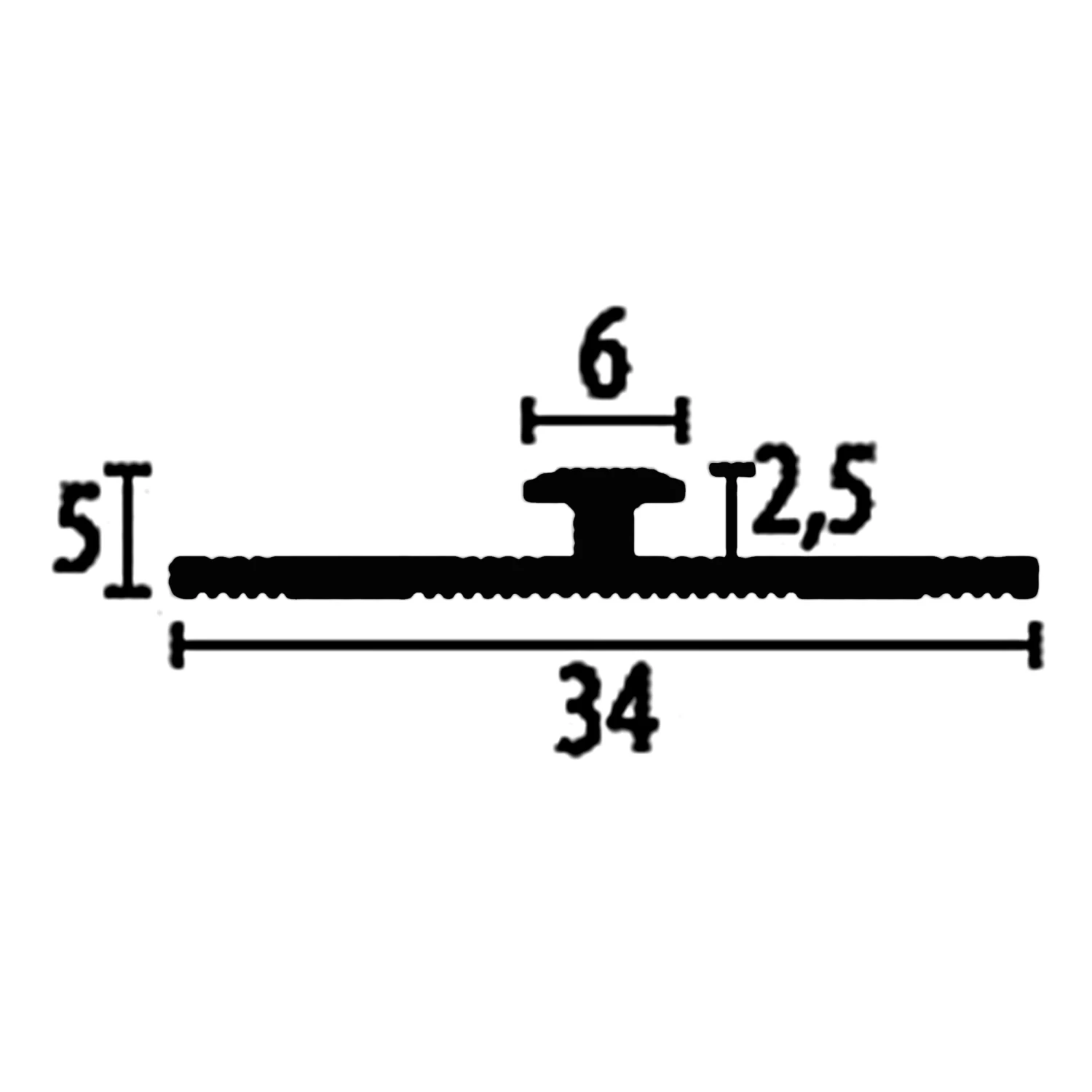 PROVISTON | Profil D'arrêt | Largeur:34 Mm | Hauteur:2.5 Mm | Longueur:2700 Mm | Alu Anodisé | Lisse 1 PROVISTON | Profil D'arrêt | Largeur:34 Mm | Hauteur:2.5 Mm | Longueur:2700 Mm | Alu Anodisé | Lisse