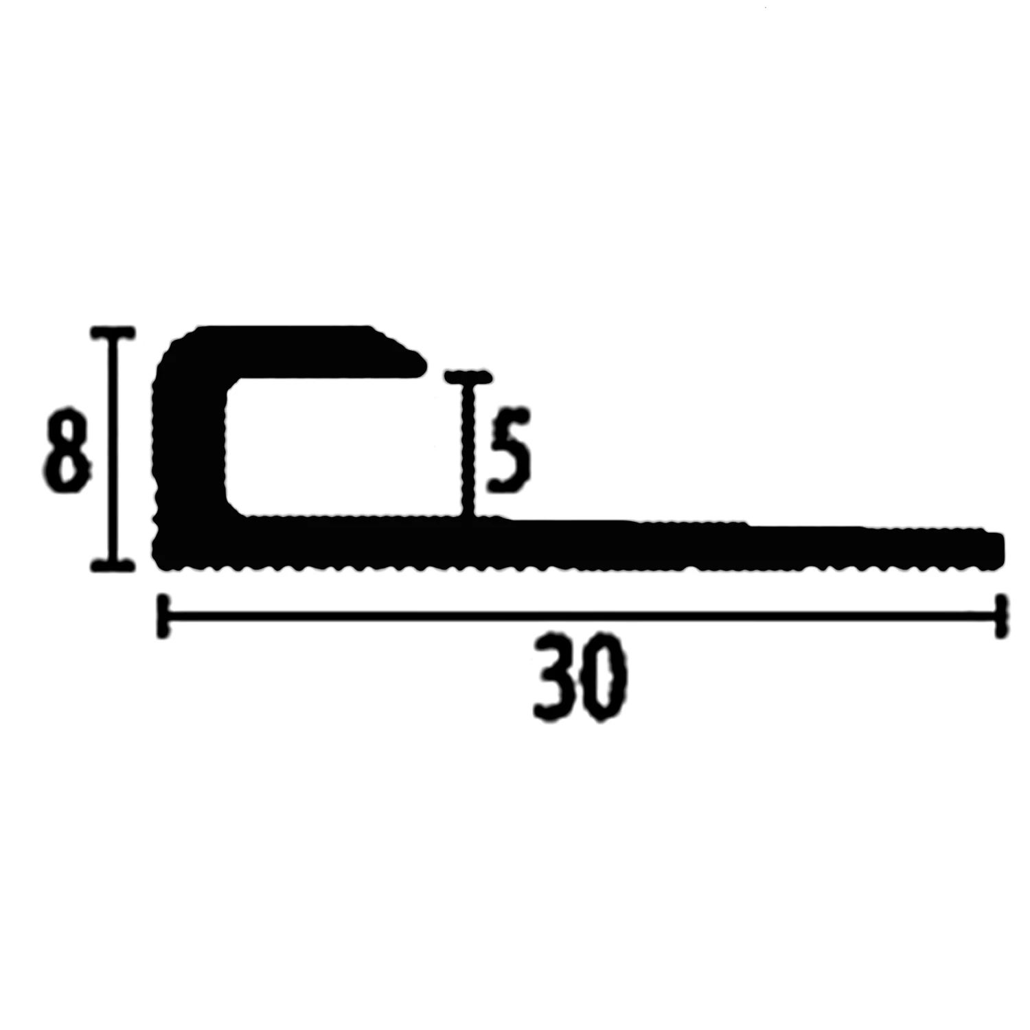 Profil D'arrêt | 30 X 5 X 2500 Mm | Profilé En Alu | Profilé De Finition | Bonne Qualité | Lisse 1 Profil D'arrêt | 30 X 5 X 2500 Mm | Profilé En Alu | Profilé De Finition | Bonne Qualité | Lisse