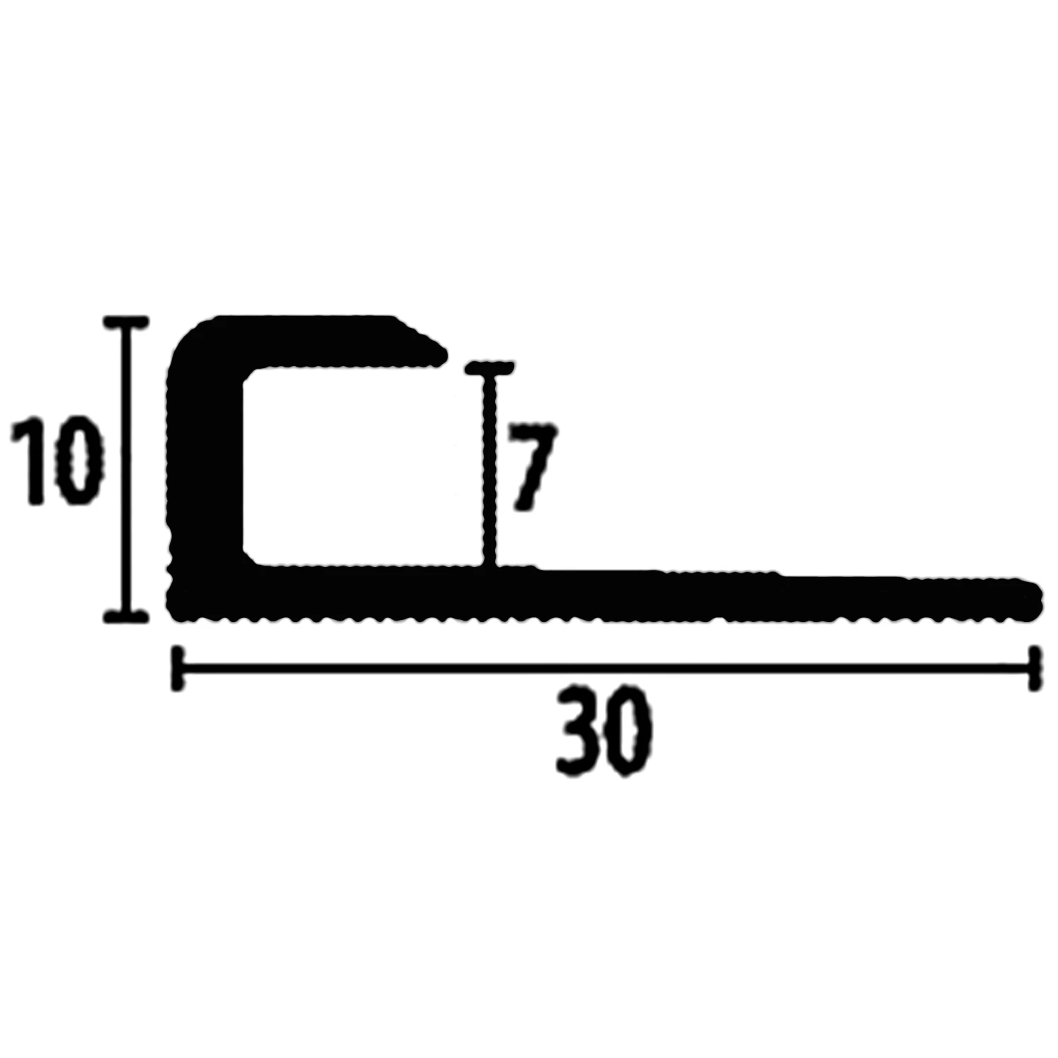 Profil D'arrêt | 30 X 7 X 2500 Mm | Profilé En Alu | Profilé De Finition | Bonne Qualité | Lisse 1 Profil D'arrêt | 30 X 7 X 2500 Mm | Profilé En Alu | Profilé De Finition | Bonne Qualité | Lisse
