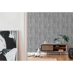 A.S. Creation New Life | 300943 | Papier Peint Intissé Floral | 0.53 M X 10.05 M | Argent -Décoratif Soldes 300943 5