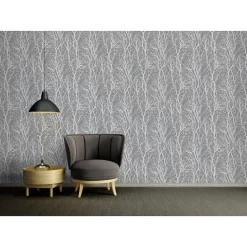 A.S. Creation New Life | 300943 | Papier Peint Intissé Floral | 0.53 M X 10.05 M | Argent -Décoratif Soldes 300943 7