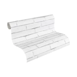 A.S. Creation Authentic Walls | 301692 | Papier Peint Imitation Brique Pierre En Papier | Gris