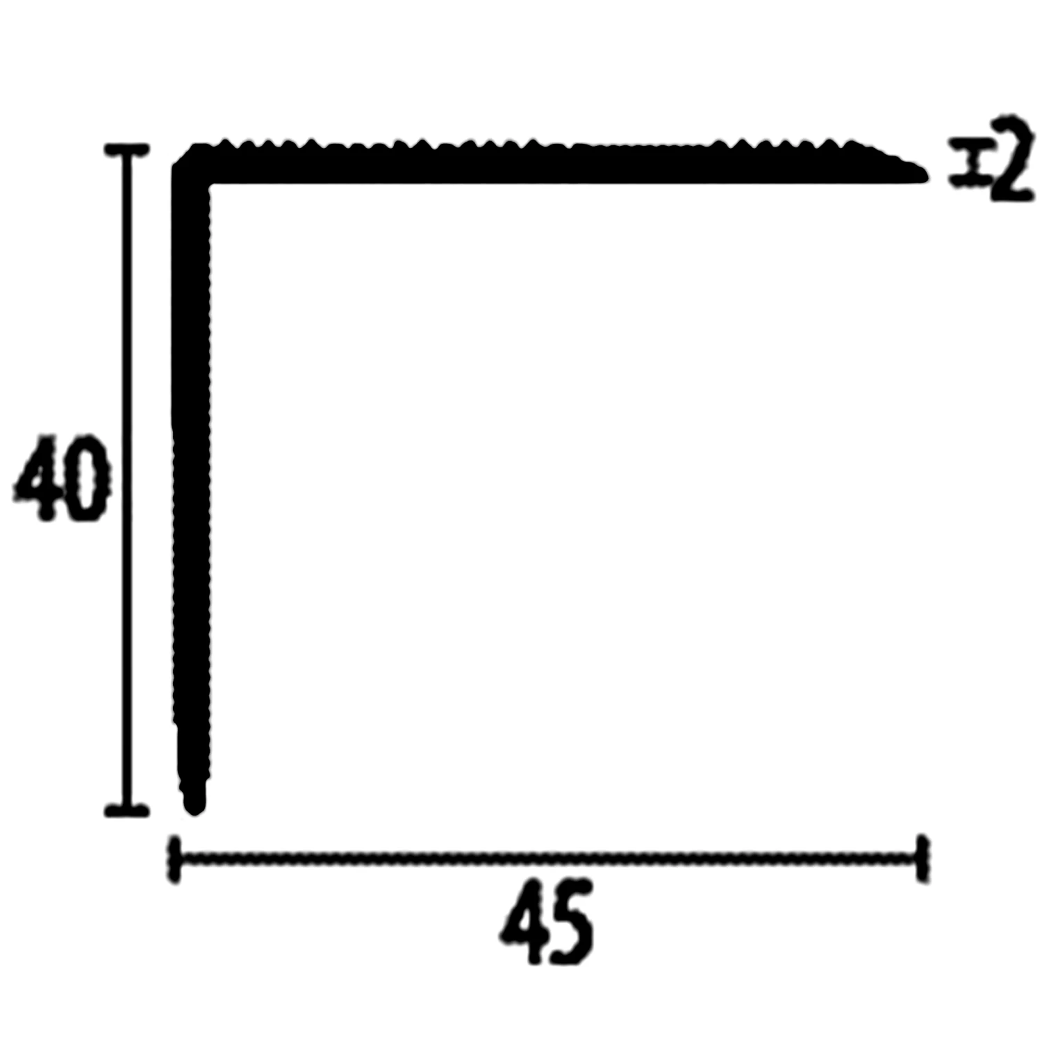 PROVISTON | Nez De Marche | Largeur:45 Mm | Hauteur:0 - 37 Mm | Aluminium | Strié | Percé 1 PROVISTON | Nez De Marche | Largeur:45 Mm | Hauteur:0 - 37 Mm | Aluminium | Strié | Percé