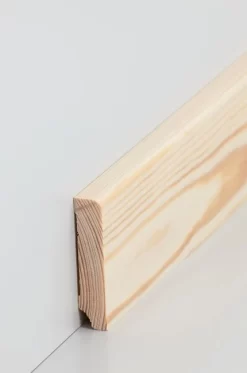 Plinthe Bois Massif - Pin 60 - 80 Mm Pin Brut / Pin Vernis -Décoratif Soldes 320 1360 1 1