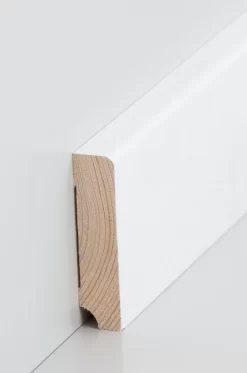 Plinthe Bois Massif - Pin 60 - 80 Mm - Pin Laqué En Blanc -Décoratif Soldes 320 1980 31 2