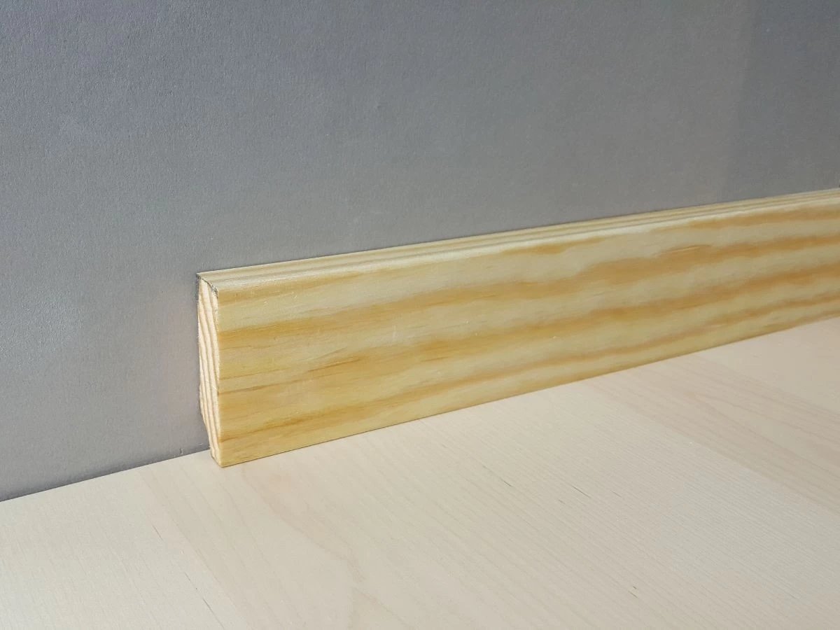 Plinthe (bois Massif - Pin) 60 - 80 Mm - Couleur: Pin Brut 1 Plinthe (bois Massif - Pin) 60 - 80 Mm - Couleur: Pin Brut