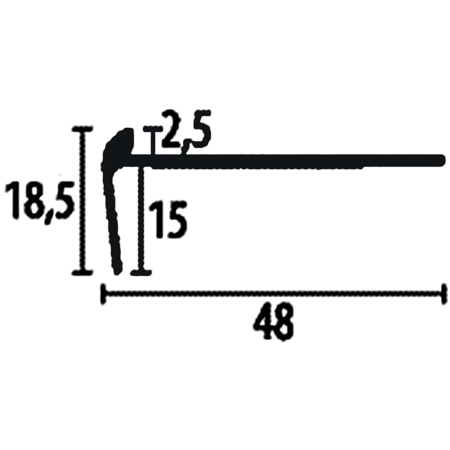 PROVISTON | Nez De Marche | Largeur:48 Mm | H:2.5 Mm | Aluminium | A Visser | Très Bonne Qualité 1 PROVISTON | Nez De Marche | Largeur:48 Mm | H:2.5 Mm | Aluminium | A Visser | Très Bonne Qualité