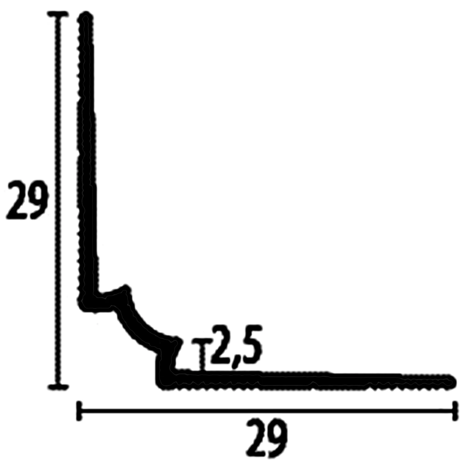 PROVISTON | Nez De Marche Entrant | Largeur:29 Mm | Longueur:2500 Mm | Alu Anodisé | A Visser 1 PROVISTON | Nez De Marche Entrant | Largeur:29 Mm | Longueur:2500 Mm | Alu Anodisé | A Visser