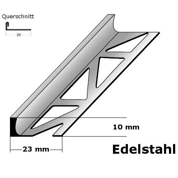 Équerre De Finition Carrelage | Hauteur 2 - 30 Mm | Largeur 23 Mm | Inox 1 Équerre De Finition Carrelage | Hauteur 2 - 30 Mm | Largeur 23 Mm | Inox