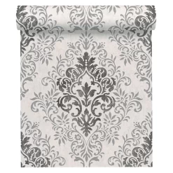 A.S. Creation Jette 4 | 339241 | Papier Peint Intissé Baroque | 0.53 M X 10.05 M | Gris -Décoratif Soldes 339241 2