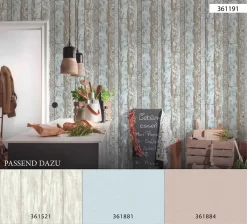 A.S. Creation Elements | 361191 | Papier Peint Bois Intissé | 0.53 M X 10.05 M | Bleu -Décoratif Soldes 361191 7 scaled