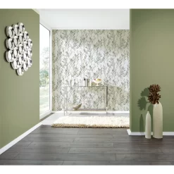 A.S. Creation Flavour | 367137 | Papier Peint Intissé Uni | 0.53 M X 10.05 M | Vert