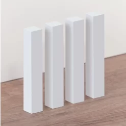 Jonctions Universelles Angles Rentrants /sortants, 18 X 18 X 118, Bois Massif Hêtre, Laqué En Blanc