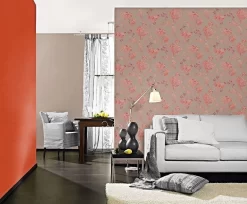 Rasch Florentine | 448566 | Papier Peint Intissé Uni | 0.53 M X 10.05 M | Marron -Décoratif Soldes 448566rb