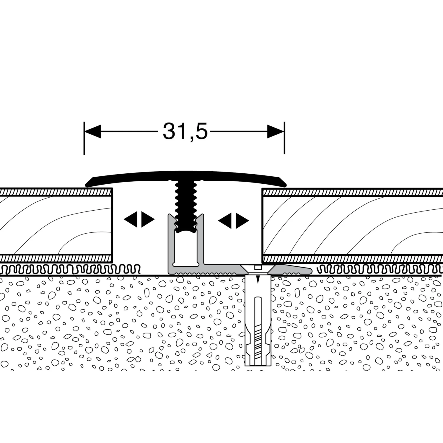 Küberit 558 Mono-Clip | Barre De Seuil | Largeur:31.5 Mm | Dénivelé Stratifié | Épaisseur:7-12 Mm 2 Küberit 558 Mono-Clip | Barre De Seuil | Largeur:31.5 Mm | Dénivelé Stratifié | Épaisseur:7-12 Mm – Image 2