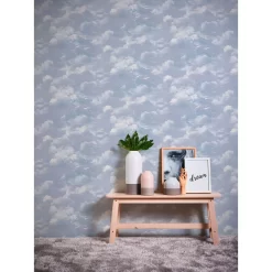 A.S. Creation Il Decoro | 560414 | Papier Peint Animaux Papier | 0.53 M X 10.05 M | Bleu -Décoratif Soldes 560414 3