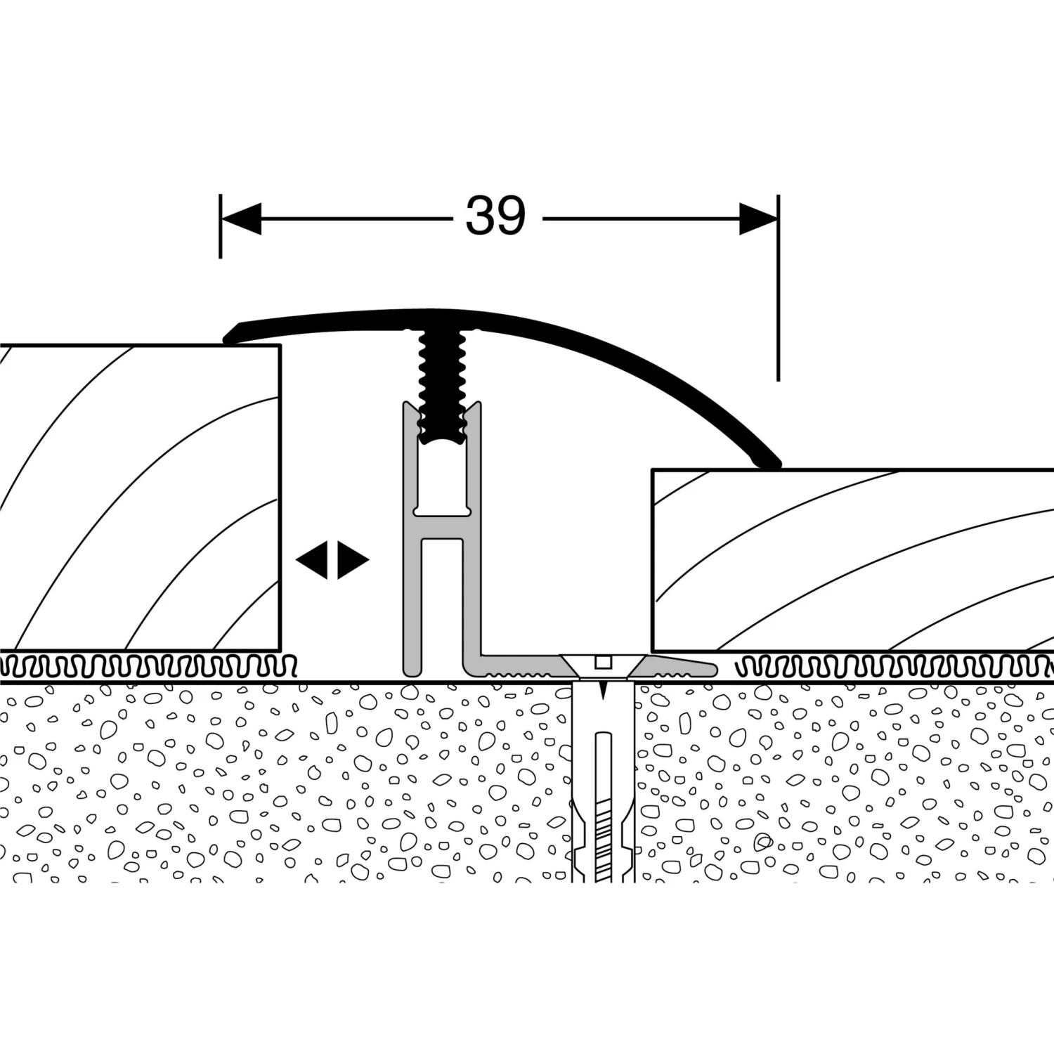 Küberit 562 Mono-Clip | Barre De Seuil Rattrapage Parquet | Largeur:39 Mm | Épaisseur:17-22 Mm 2 Küberit 562 Mono-Clip | Barre De Seuil Rattrapage Parquet | Largeur:39 Mm | Épaisseur:17-22 Mm – Image 2