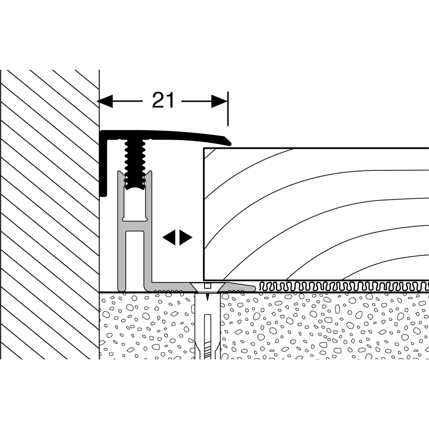 Küberit 563 Mono-Clip | Profilé De Finition | Largeur:21 Mm | Dénivelé Parquet | Épaisseur:17-22 Mm 2 Küberit 563 Mono-Clip | Profilé De Finition | Largeur:21 Mm | Dénivelé Parquet | Épaisseur:17-22 Mm – Image 2