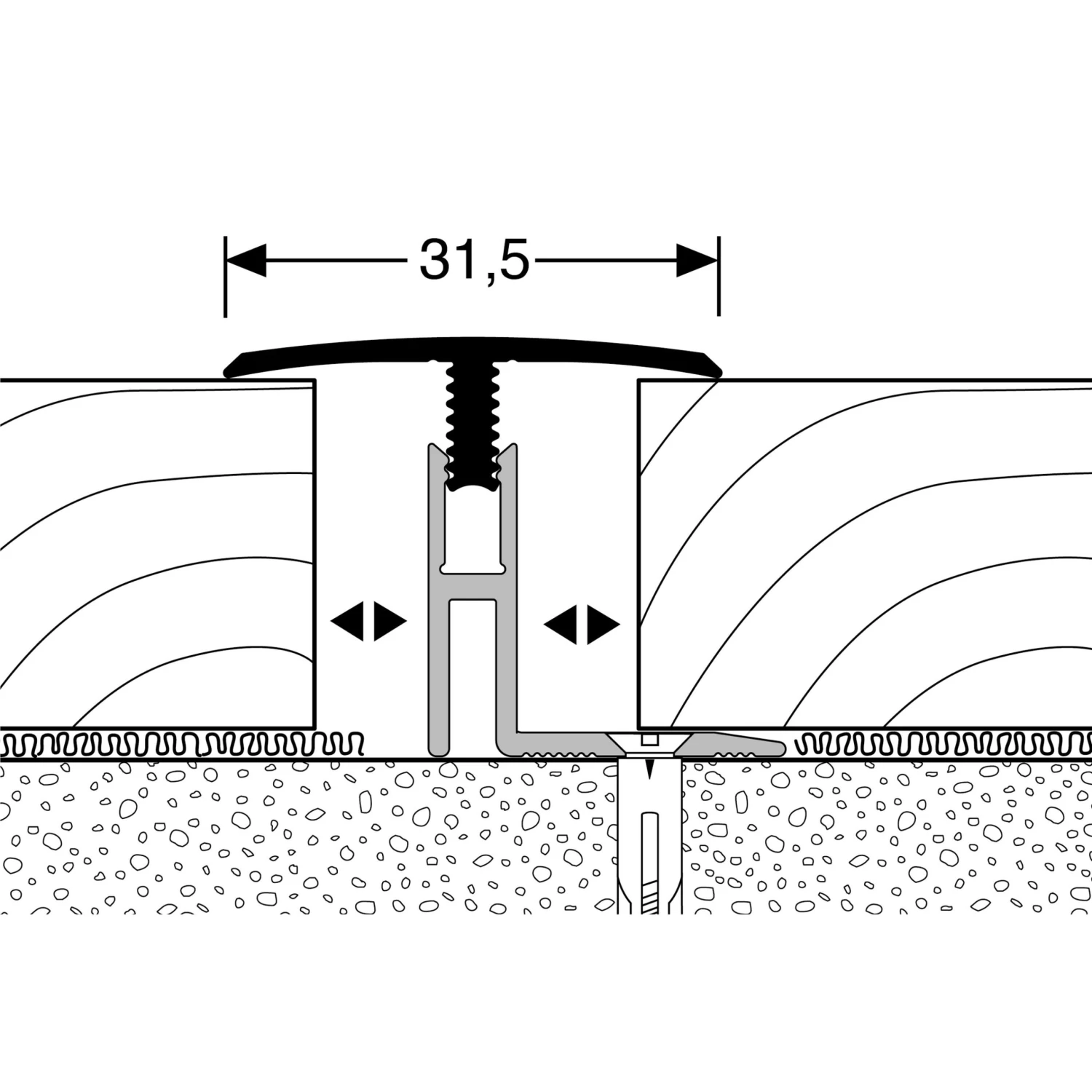 Küberit 564 Mono-Clip | Barre De Seuil Pour Parquet | Largeur:31.5 Mm | Épaisseur:17-22 Mm 2 Küberit 564 Mono-Clip | Barre De Seuil Pour Parquet | Largeur:31.5 Mm | Épaisseur:17-22 Mm – Image 2