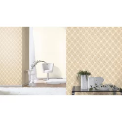 Rasch Denzo II | 607727 | Papier Peint Intissé Uni | 0.53 M X 10.05 M | écru -Décoratif Soldes 607727 room 7