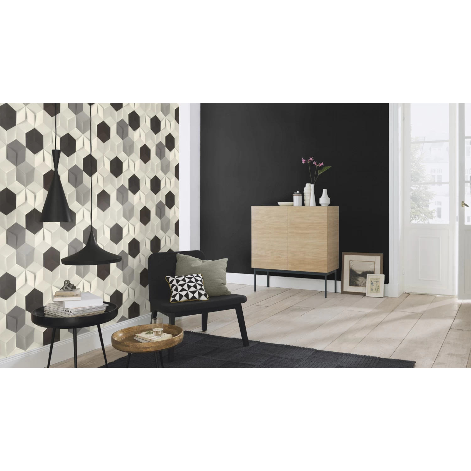 Rasch Selection Vinyl/Vlies | 610376 | Papier Peint Intissé Uni | 0.53 M X 10.05 M | Noir 7 Rasch Selection Vinyl/Vlies | 610376 | Papier Peint Intissé Uni | 0.53 M X 10.05 M | Noir – Image 7