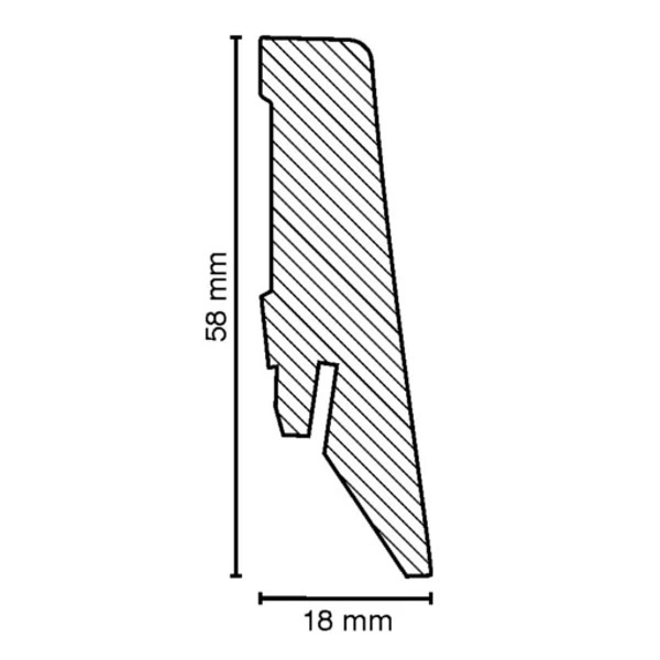 Plinthe (MDF Mélaminé / 718.5833) - Inox