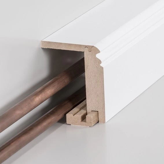 PROVISTON | Surplinthe Cache Tuyau | Plinthe Moulurée | 64 X 96 X 2500 Mm | MDF Mélaminé | Blanc 3 PROVISTON | Surplinthe Cache Tuyau | Plinthe Moulurée | 64 X 96 X 2500 Mm | MDF Mélaminé | Blanc – Image 3