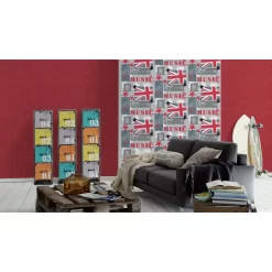 A.S. Creation Il Decoro | 758453 | Papier Peint Papier Uni | 0.53 M X 10.05 M | Rouge -Décoratif Soldes 758453 3