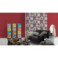 A.S. Creation Il Decoro | 758453 | Papier Peint Papier Uni | 0.53 M X 10.05 M | Rouge -Décoratif Soldes 758453 4