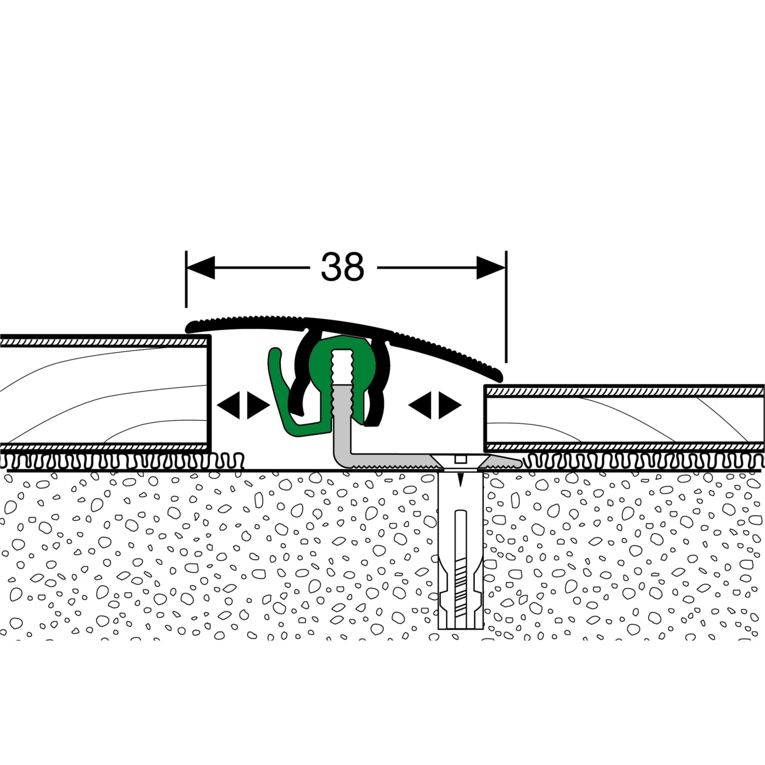 Küberit 788 FCS-718 | Barre De Seuil | Largeur:38 Mm | Rattrapage Parquet | Èpaisseur Sol:7-18 Mm 2 Küberit 788 FCS-718 | Barre De Seuil | Largeur:38 Mm | Rattrapage Parquet | Èpaisseur Sol:7-18 Mm – Image 2