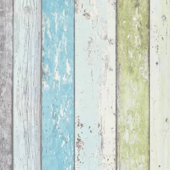 A.S. Creation Elements | 855077 | Papier Peint Bois Intissé | 0.53 M X 10.05 M | Bleu