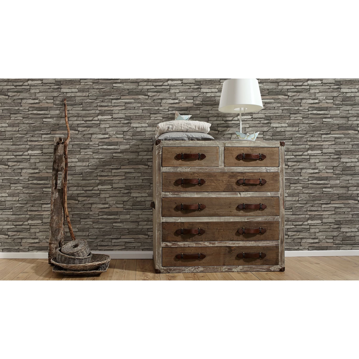 A.S. Creation Elements | 958331 | Papier Peint Intissé Pierre Brique | 0.53 M X 10.05 M | Gris 5 A.S. Creation Elements | 958331 | Papier Peint Intissé Pierre Brique | 0.53 M X 10.05 M | Gris – Image 5