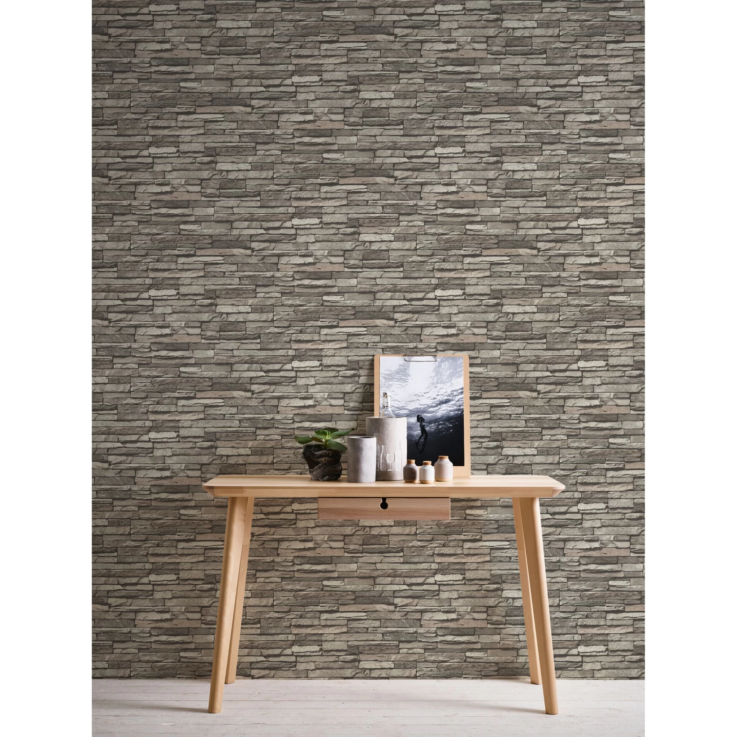 A.S. Creation Elements | 958331 | Papier Peint Intissé Pierre Brique | 0.53 M X 10.05 M | Gris 8 A.S. Creation Elements | 958331 | Papier Peint Intissé Pierre Brique | 0.53 M X 10.05 M | Gris – Image 8