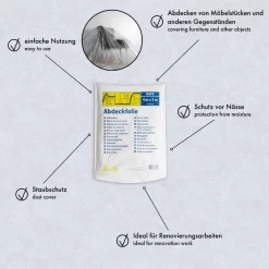 PROVISTON | Bâche Protection Peinture HDPE Standard 4 X 5 M | Bâche De Peinture Transparent 11 PROVISTON | Bâche Protection Peinture HDPE Standard 4 X 5 M | Bâche De Peinture Transparent -Décoratif Soldes AS902314 7