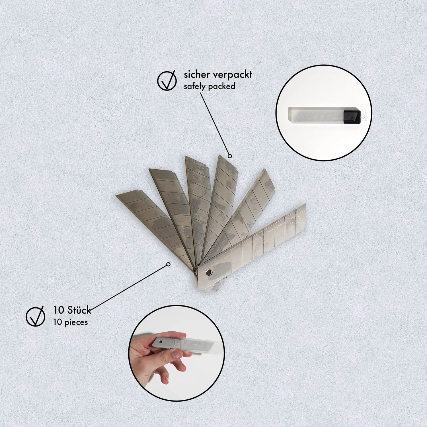 PROVISTON | 10 Lames De Cutter 18 Mm En Distributeur | Lames Cassables 1 PROVISTON | 10 Lames De Cutter 18 Mm En Distributeur | Lames Cassables