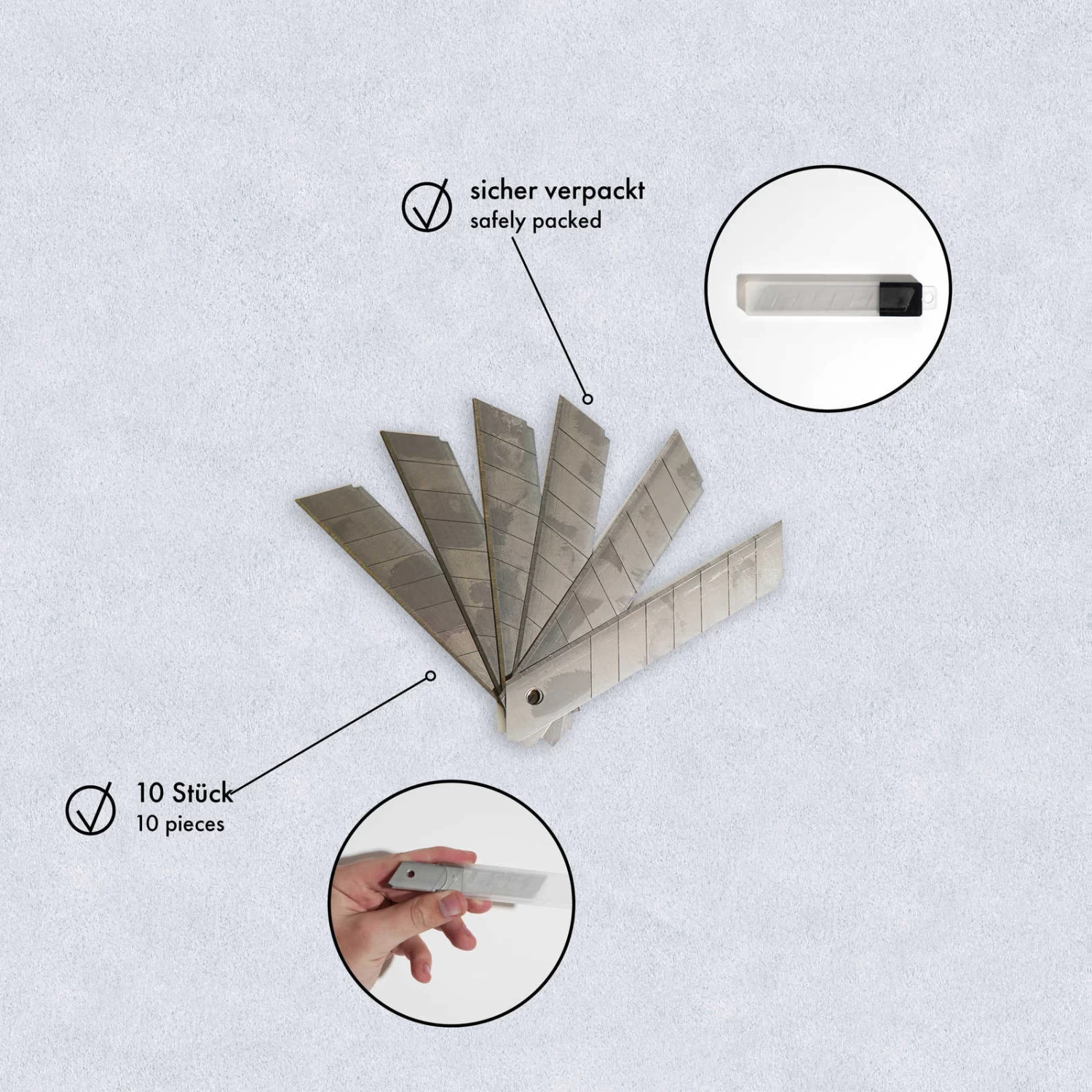 PROVISTON | 10 Lames De Cutter 18 Mm En Distributeur | Lames Cassables 4 PROVISTON | 10 Lames De Cutter 18 Mm En Distributeur | Lames Cassables – Image 4