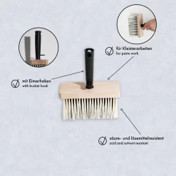 PROVISTON | Brosse à Encoller | Brosse à Tapisser Avec Support Seau Pour Mettre Une Couche Primaire -Décoratif Soldes AS909006 7