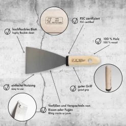 PROVISTON | Spatule 80 Mm | Couteau De Peintre, Manche Bois, Lame Inox 15 PROVISTON | Spatule 80 Mm | Couteau De Peintre, Manche Bois, Lame Inox -Décoratif Soldes AS909011 9
