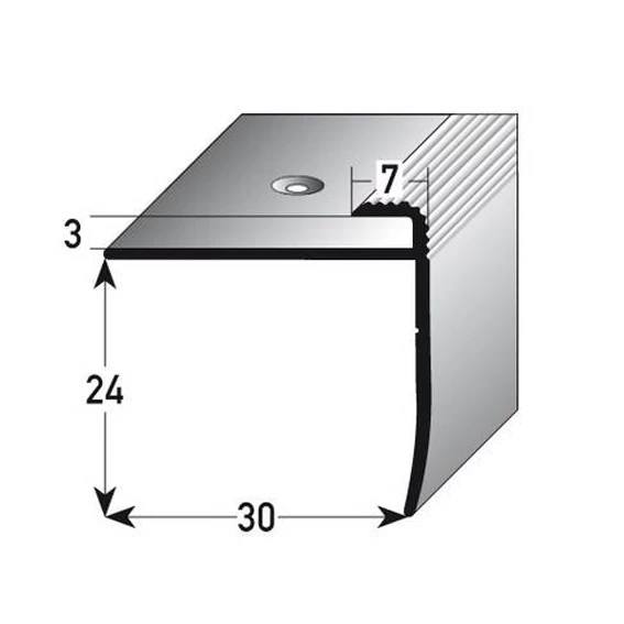 Profilé De Finition à Emboîter Avec Nez Pour épaisseur Sol Jusquà 3 Mm | Aluminium Anodisé 3 Profilé De Finition à Emboîter Avec Nez Pour épaisseur Sol Jusquà 3 Mm | Aluminium Anodisé – Image 3