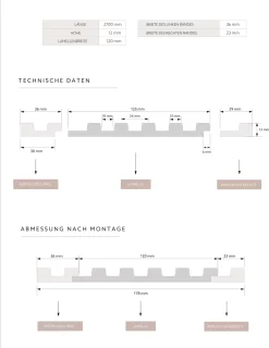Mardom | Panneaux Acoustiques 3D "0045" | H: 2700 Mm X B: 120 Mm | Blanc Avec Couche Primaire -Décoratif Soldes Aufbau 5 scaled