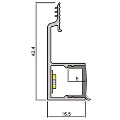 PROVISTON | Clip Rail De Fixation LED | Plastique | éclairage Indirect | 42 X 17mm | Clip Gris | Jusqu'à 9,6W
