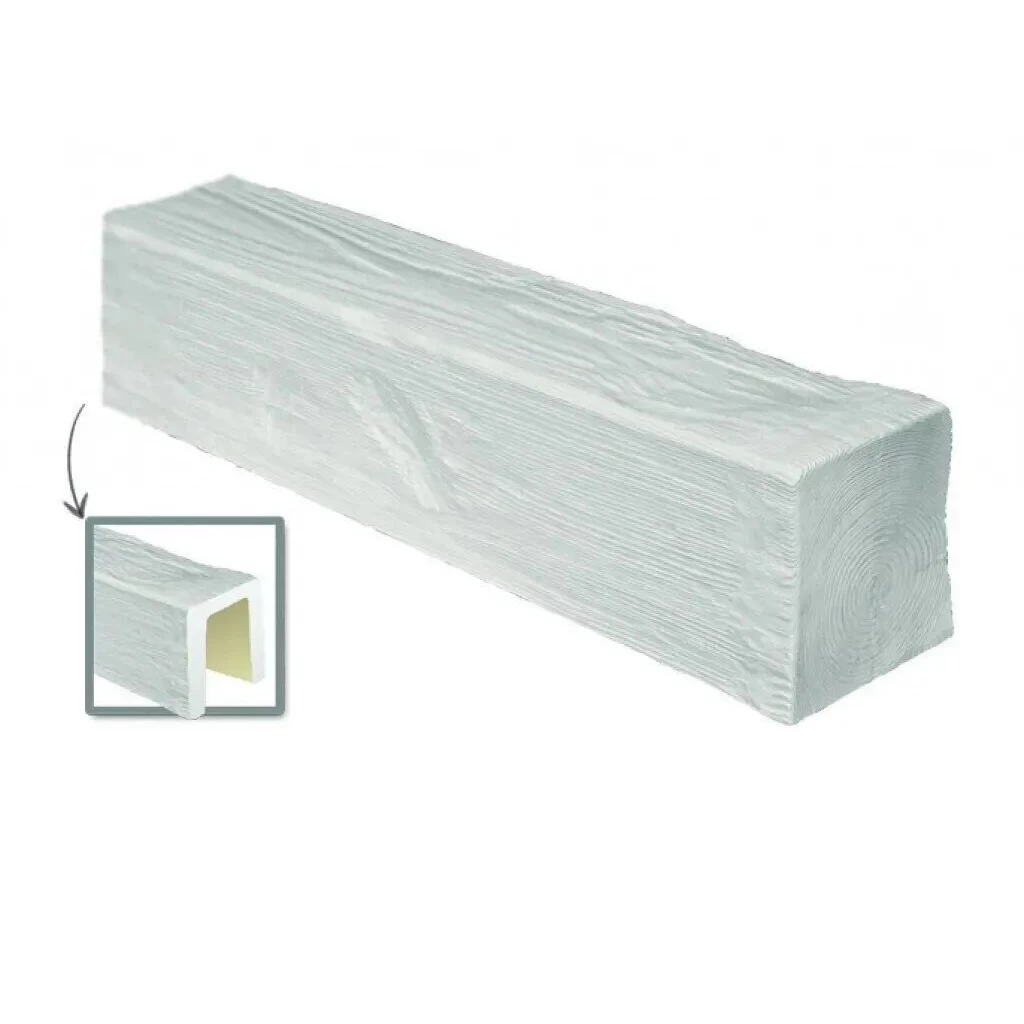 Elite Decor | Fausses Poutres ED106 | PU | 120 X 120mm | Blanc | Fausse Poutre Imitation Bois 2 Elite Decor | Fausses Poutres ED106 | PU | 120 X 120mm | Blanc | Fausse Poutre Imitation Bois – Image 2